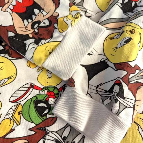 Women's Vintage 90's Looney Tunes All-Over Print Sweatshirt XXL (19) - Picture 4 of 5